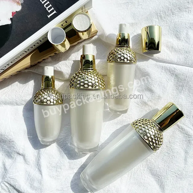 Airless Cosmetic Packaging 15g/30g/50g/50ml/80ml/100ml/120ml Luxury Gold Cream Jar Container Acrylic Lotion Sprayer/pump Bottle - Buy Airless Cosmetic Packaging 15g/30g/50g/50ml/80ml/100ml/120ml,15g/30g/50g/50ml/80ml/100ml/120ml Luxury Gold Cream Jar