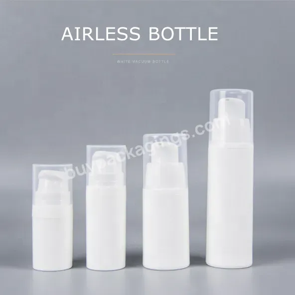 Airless Cosmetic Packaging Custom 15ml 30ml 50ml White Vacuum Cosmetic Lotion Serum Face Cream Foundation Airless Pump Bottle