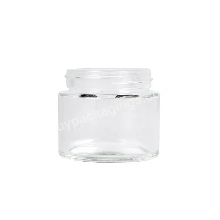 Airtight Clear Glass Jar Frascos De Vidrio Con Tapa Child Proof Glass Jar 1oz 2oz 3oz 4oz 5oz