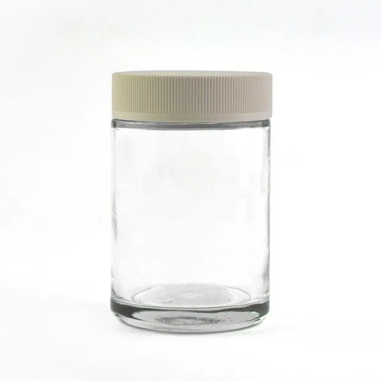 Airtight Glass Jar With Lid Bamboo Lid Glass Jar Smell Proof Bamboo Fiber Material Cap Child Resistant Glass Jar With Lid