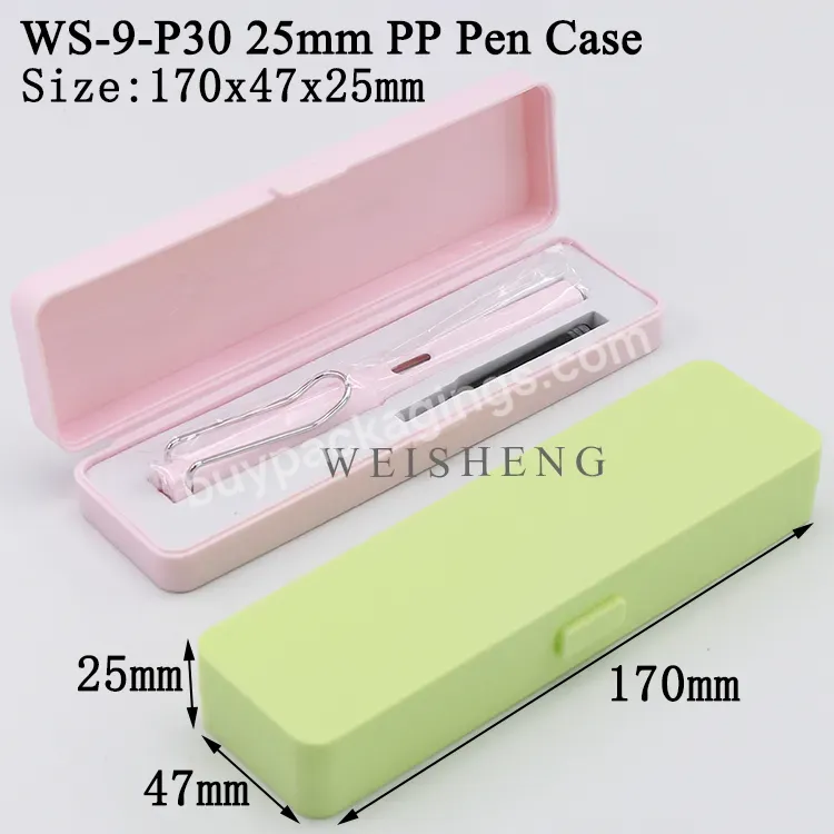 All Kinds Custom Printed Business Stationery Packaging Single Pencil Case Hard Plastic Pen For Promotional Business Gift