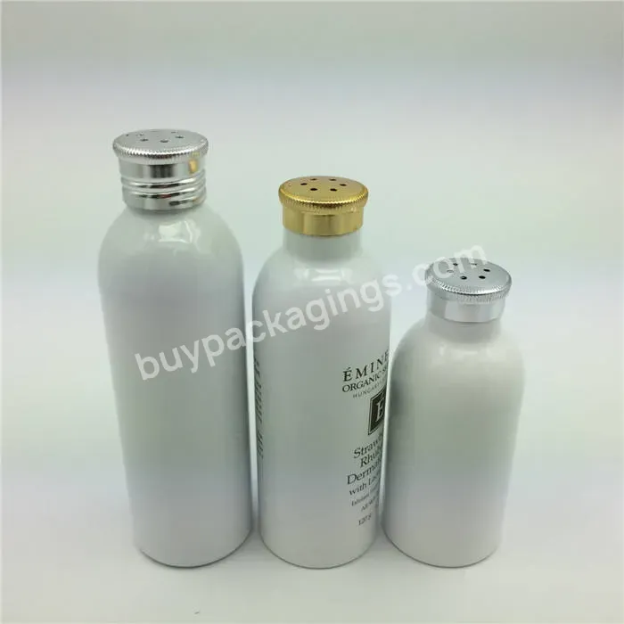 Aluminium Baby Dispenser Loose Package Refillable Powder Bottle With Sifter Lid Aluminium Bottle For Talcum Powder