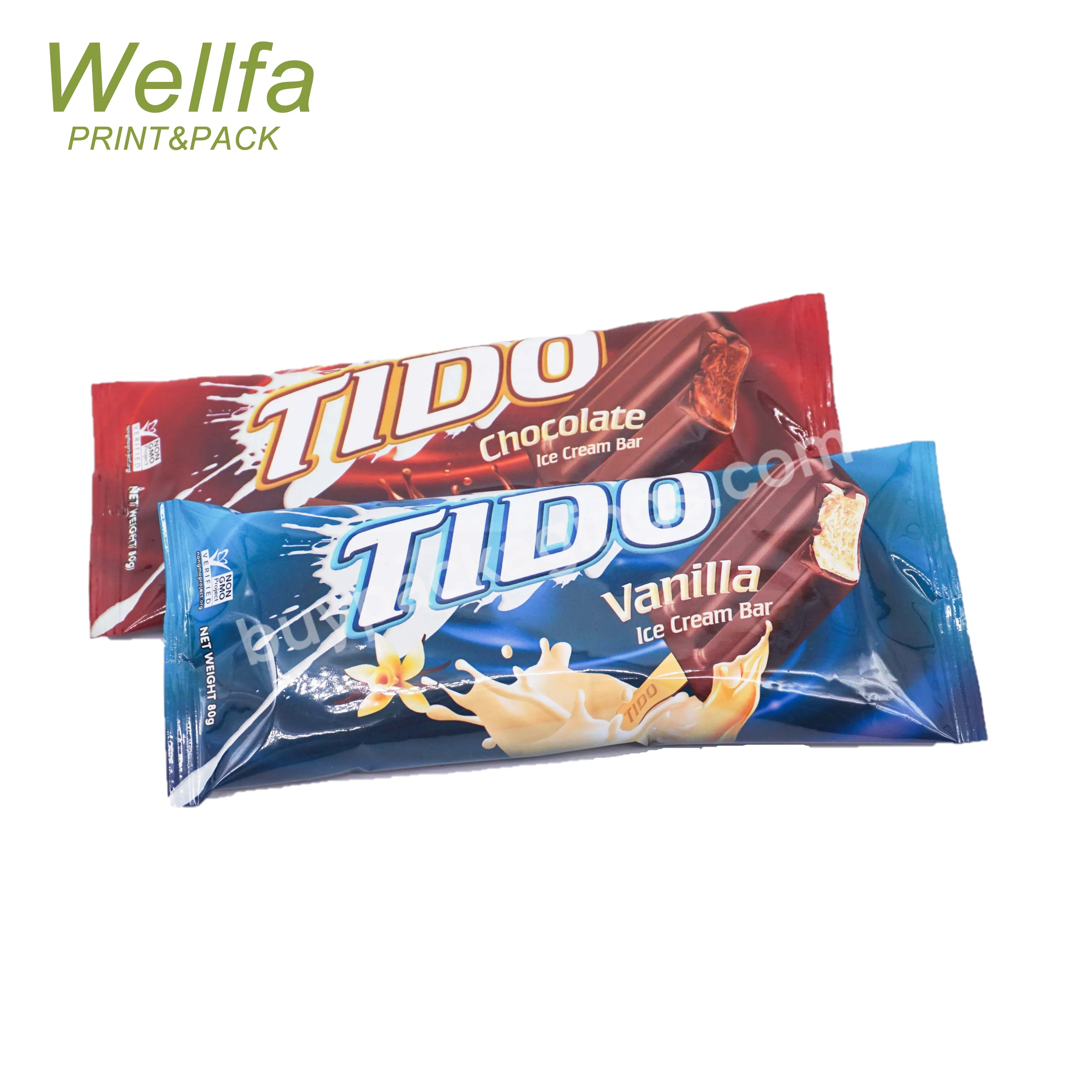 Aluminium Foil Ice Cream Packaging Sachets Plastic Roll Film