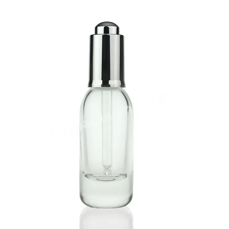 Aluminum Cap Bottles Serum Bottle Skin Care Sample Packaging With 15ml 30ml 60ml Serum Glass Bottle With Spout Wholesale
