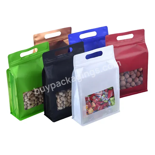 Aluminum Foil 1kg Poly Zip Lock Zipper Kraft Paper Plastic Packaging Coffee Matte Flat Bottom Coffee Bag With Valve