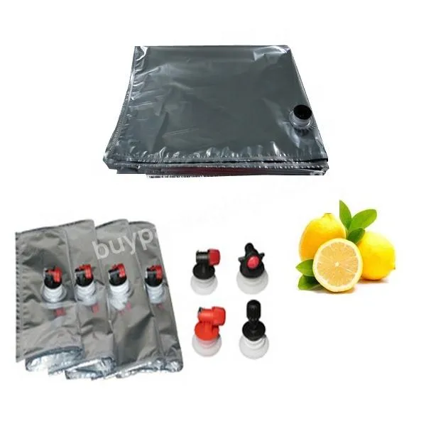 Aluminum Foil Bib 3l 5l 10l 20l Plastic Tap Bag For Drinking Water Wine Juice Bag In Box Dispenser With Butterfly Valve Vitop