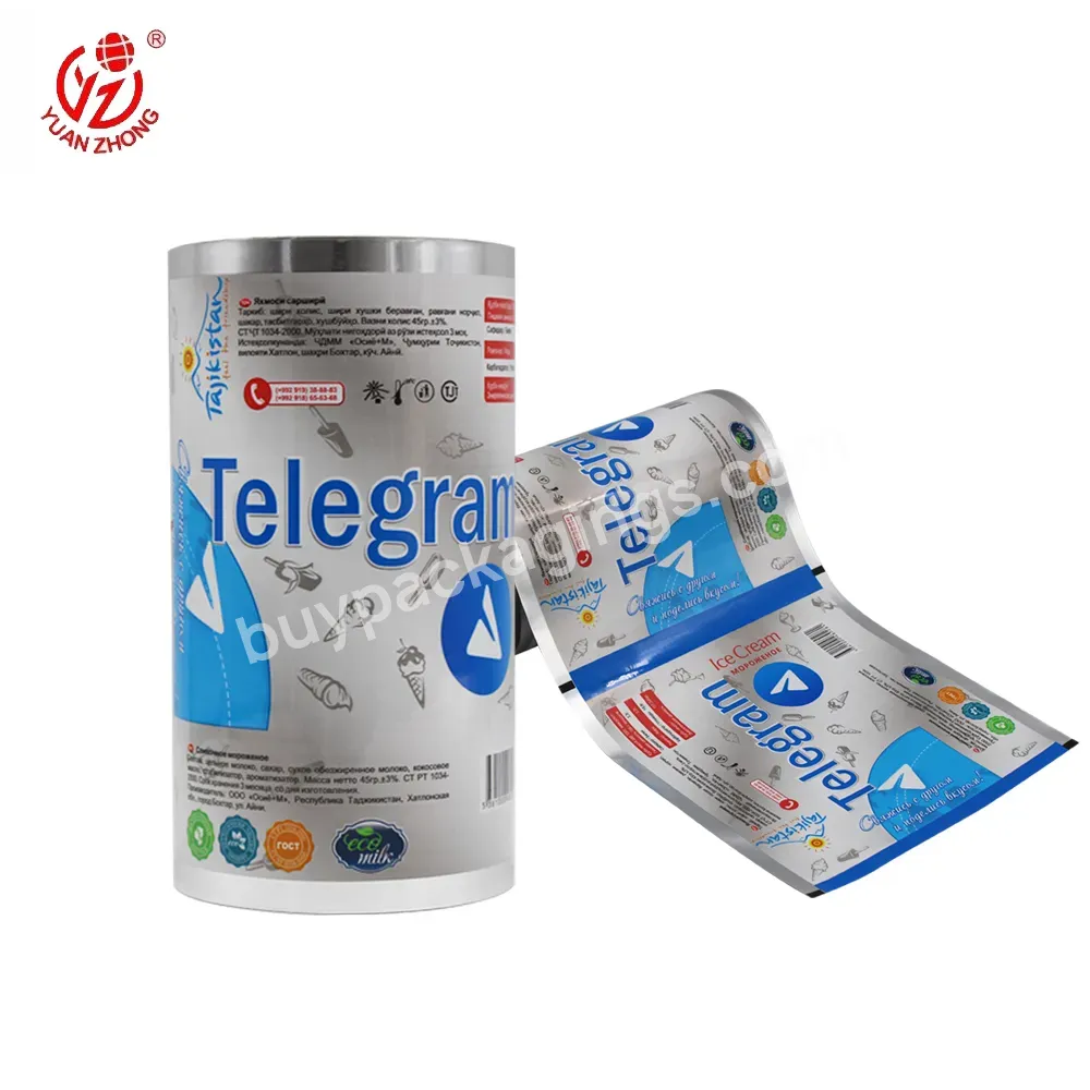 Aluminum Foil Film Supplier Plastico Rollo 50 Micras Food Packing Bopp/cpp Film Custom Printed Plastic Film Roll For Popsicle