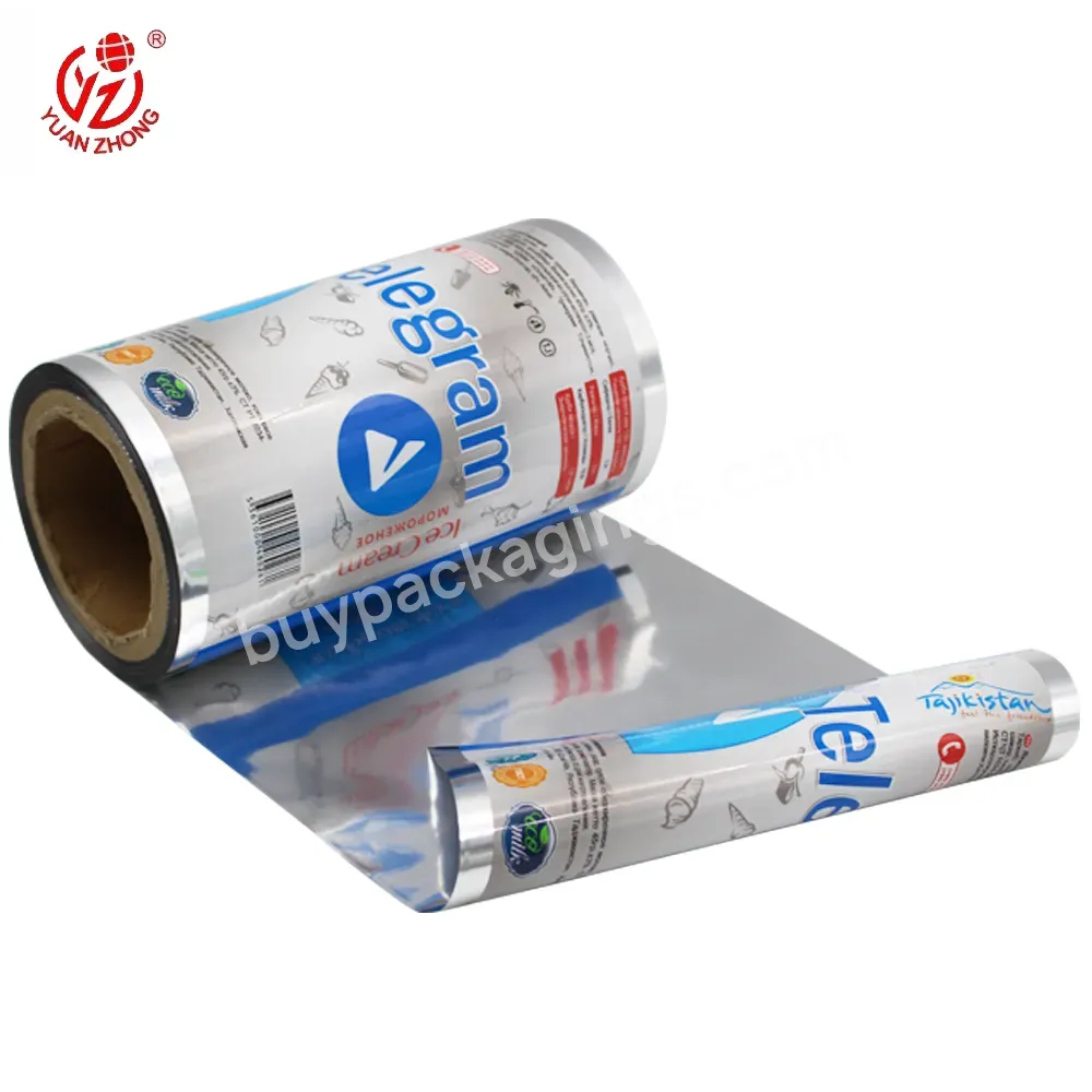 Aluminum Foil Film Supplier Plastico Rollo 50 Micras Food Packing Bopp/cpp Film Custom Printed Plastic Film Roll For Popsicle