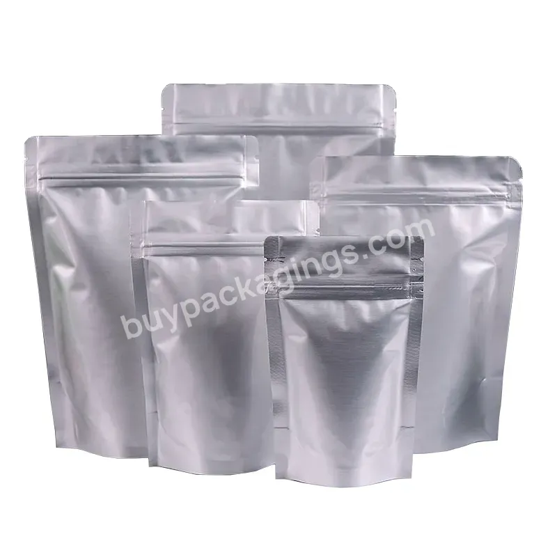Aluminum Foil Food Grade Plastic Film Bag Ziplock 12*20 Biodegradable Stand Up Pouch