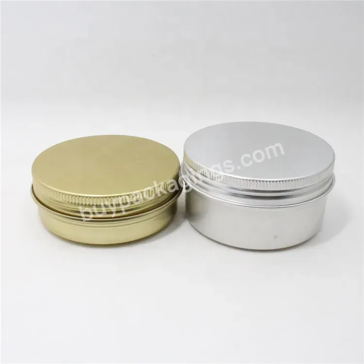 Aluminum Jar 5ml 10ml 30ml 50ml 80ml 100ml 120ml 150ml 180ml Round Silver Cosmetic Lid Box Container Jar