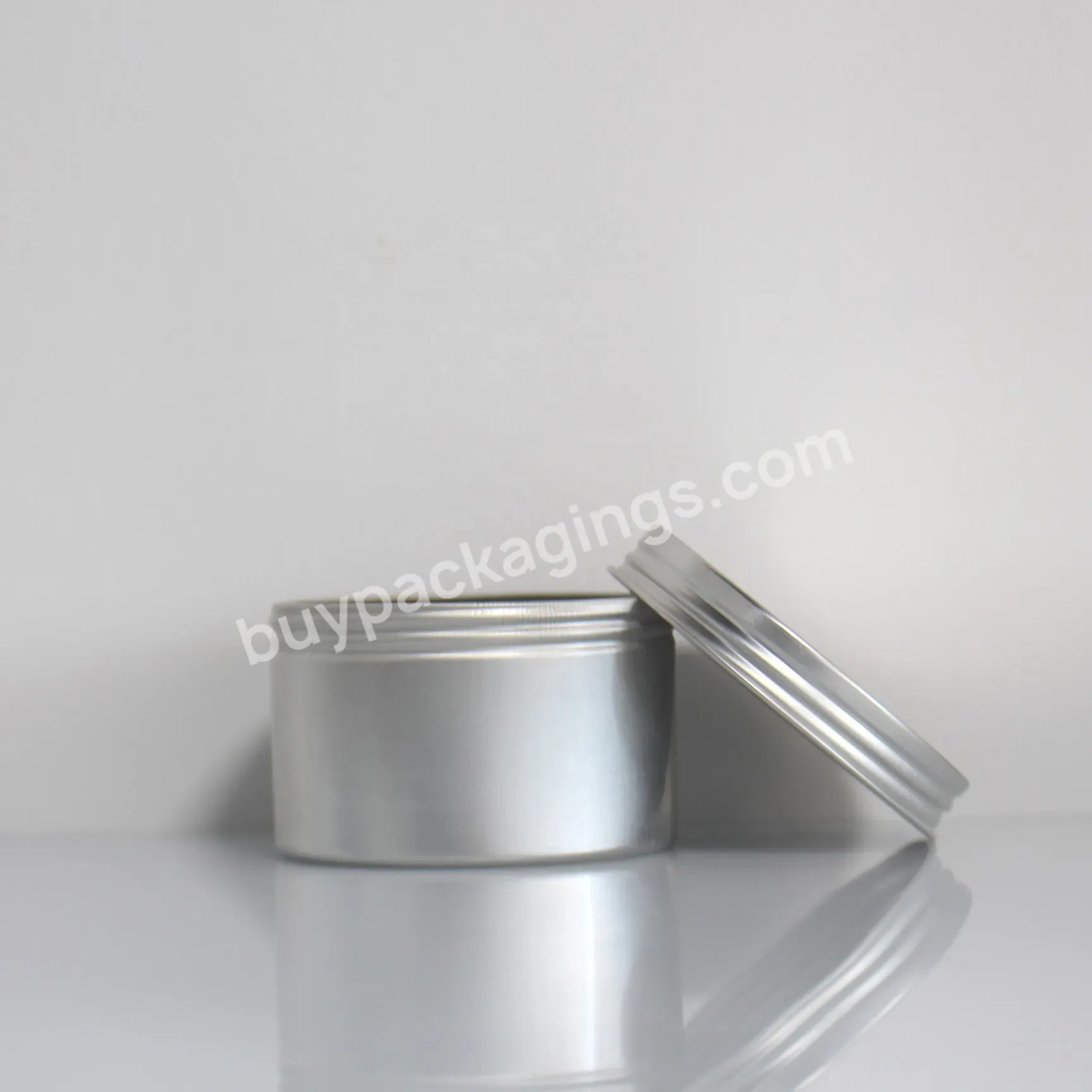 Aluminum Jar With Screw Lid 5ml 10ml 30ml 50ml 60ml 80ml 100ml 120ml 150ml 180ml Round Silver Cosmetic Container Can