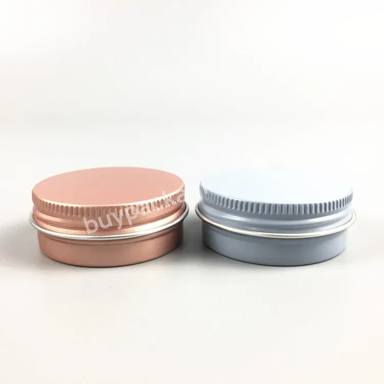 Aluminum Tin Jar 15ml Round Tin Container Bottle For Cosmetic Lip Balm Cream