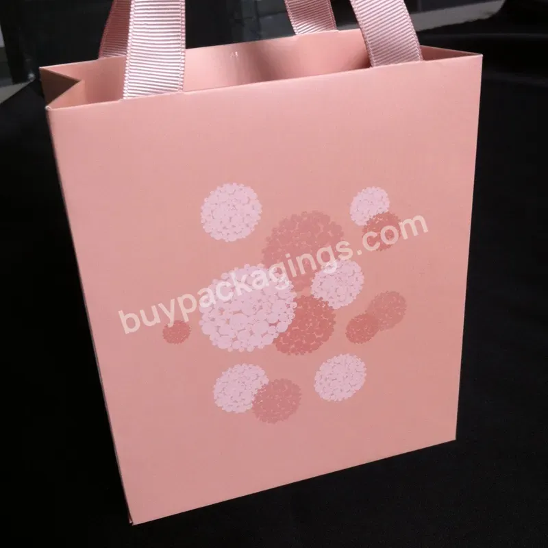 Amazing Luxury Ribbon Handle Pink Gift Paper Bag