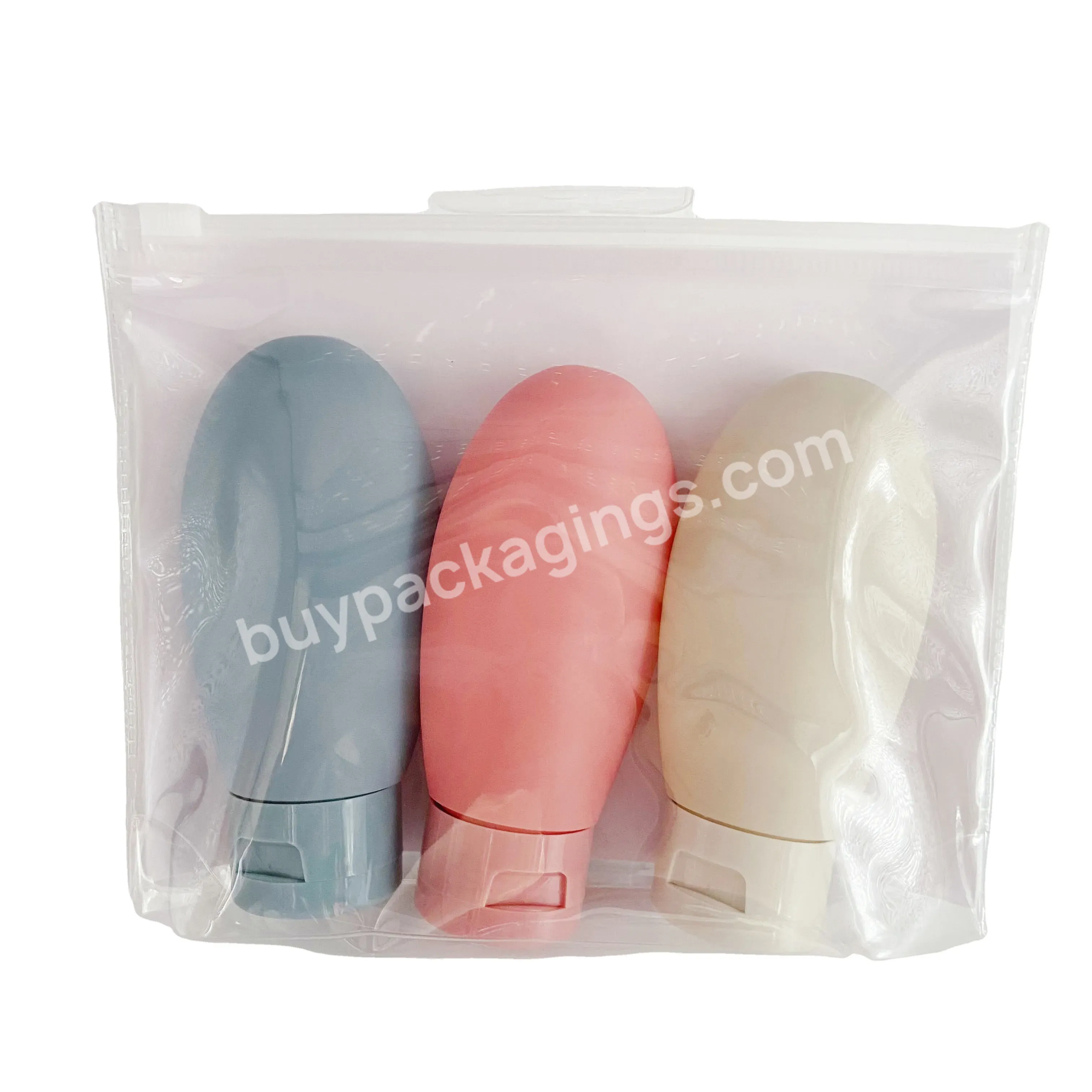 Amazon Direct Portable Travel Bottles Set Toiletry Bottles Silicone Squeezable 60ml*3