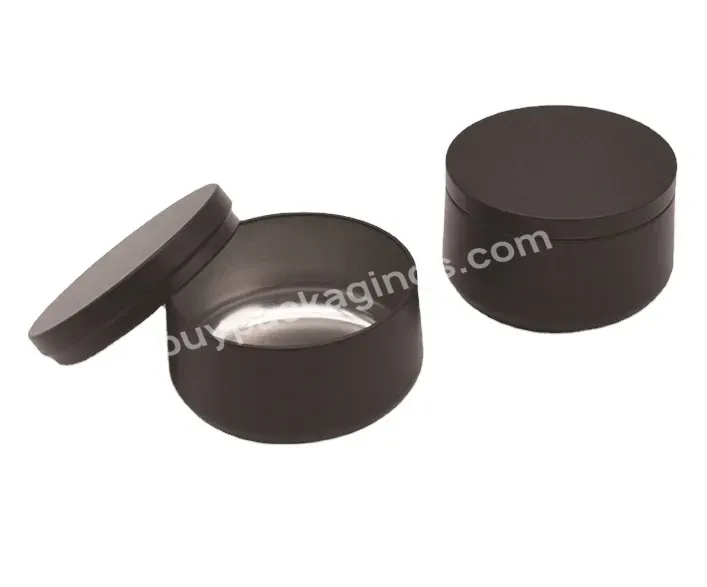 Amazon Hot Sale Matte Black Candle Tin 8oz Seamless Candle Container With Lid White Gold Colors Also In Stock
