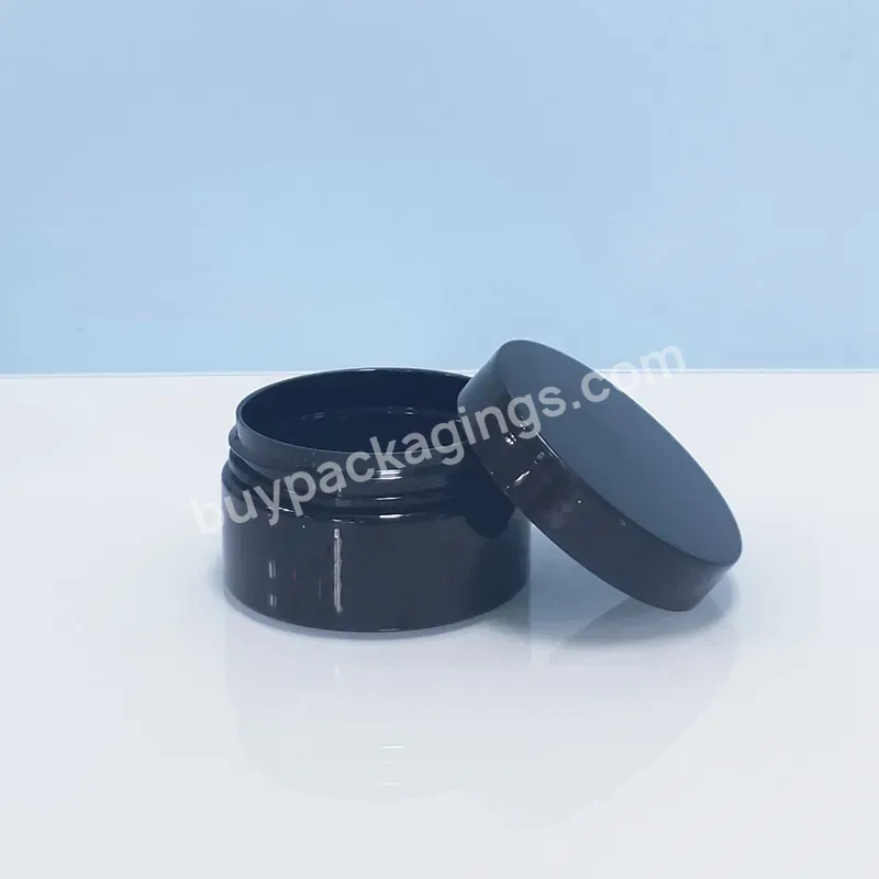 Amber Black 8oz Clear 200ml 300ml 500ml Jars 50g Frost Pot With White Lid Pet Plastic Cosmetic Cream Jar