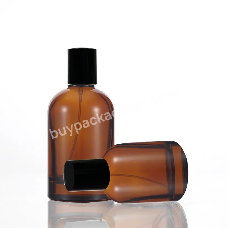 Amber Clear 50ml 30ml Fragrance Round Luxury Wholesale 100ml Aluminum Spray Glass Perfume Bottle