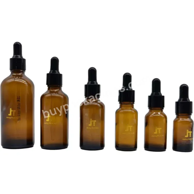 Amber Essential Oil Glass Dropper Bottle 30 Ml