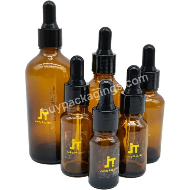 Amber Essential Oil Glass Dropper Bottle 30 Ml