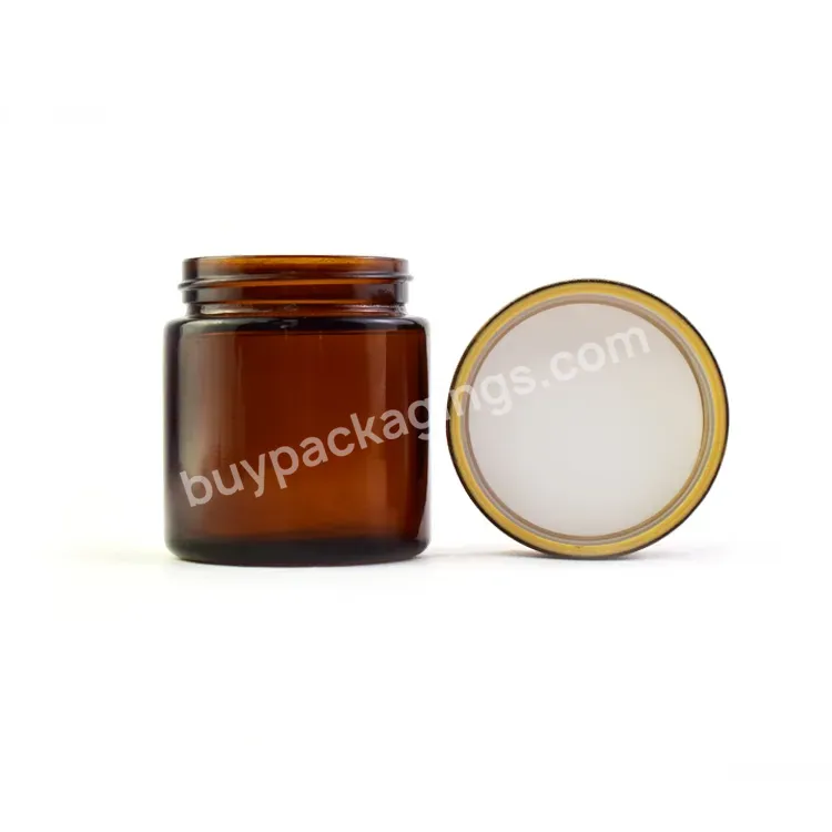 Amber Glass Flower Jar With Cr Screw Lid For Smell Proof Flower Storage Wide Mouth Frosted Round Glass Jar - Buy Amber Glass Flower Jar,Cr Screw Lid For Smell Proof Flower Storage Glass Jar,Wide Mouth Frosted Round Glass Jar.