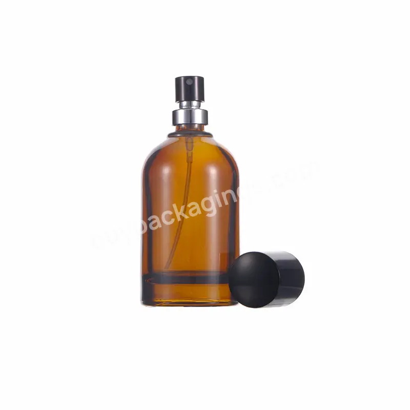 Amber Refillable Clear Empty 50ml 30ml Fragrance Round Luxury Wholesale 100ml Spray Glass Perfume Bottle