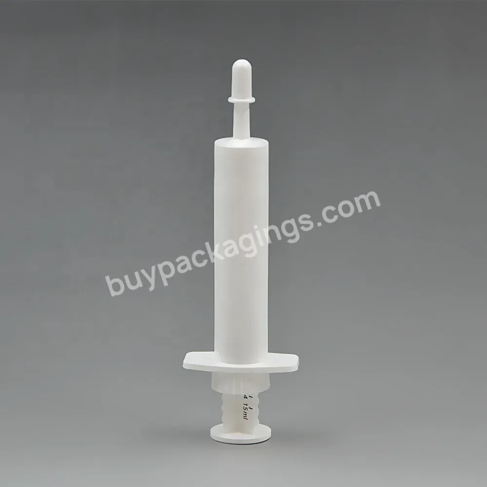 Animal Pets Nutrition Oral Use Syringe 15ml Long Cannula Dial A Dose Tube Syringe For Packaging Race Horse And Equine Paste