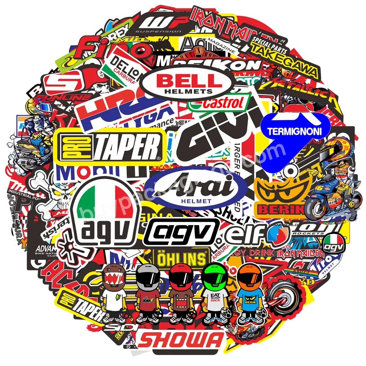 Anime Random Motorcycle Sticker Racing Sponsor Car Bike Helmet Side Strip Logo Decals For Honda Yamaha Kawasaki Suzuki Ktm Bmw