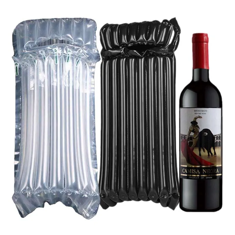 Anti-Shock Wrap Packaging Cushion Plastic Wrapping Roll Inflatable Protector Column Bubble Wine Bottle Air Filled Bag For