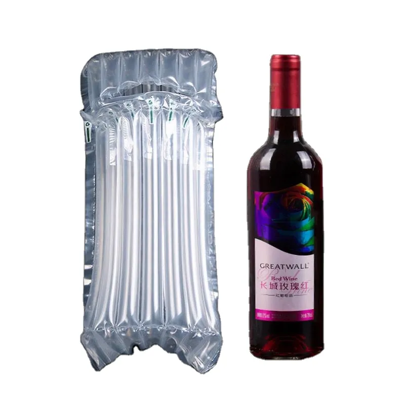 Anti-Shock Wrap Packaging Cushion Plastic Wrapping Roll Inflatable Protector Column Bubble Wine Bottle Air Filled Bag For