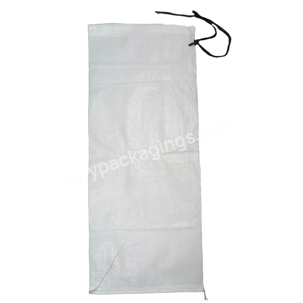 Anti-uv Sand Bag With Tie String Pp Virgin Recycled Anti-flood Recyclable Building Poly Plastic Woven Bag