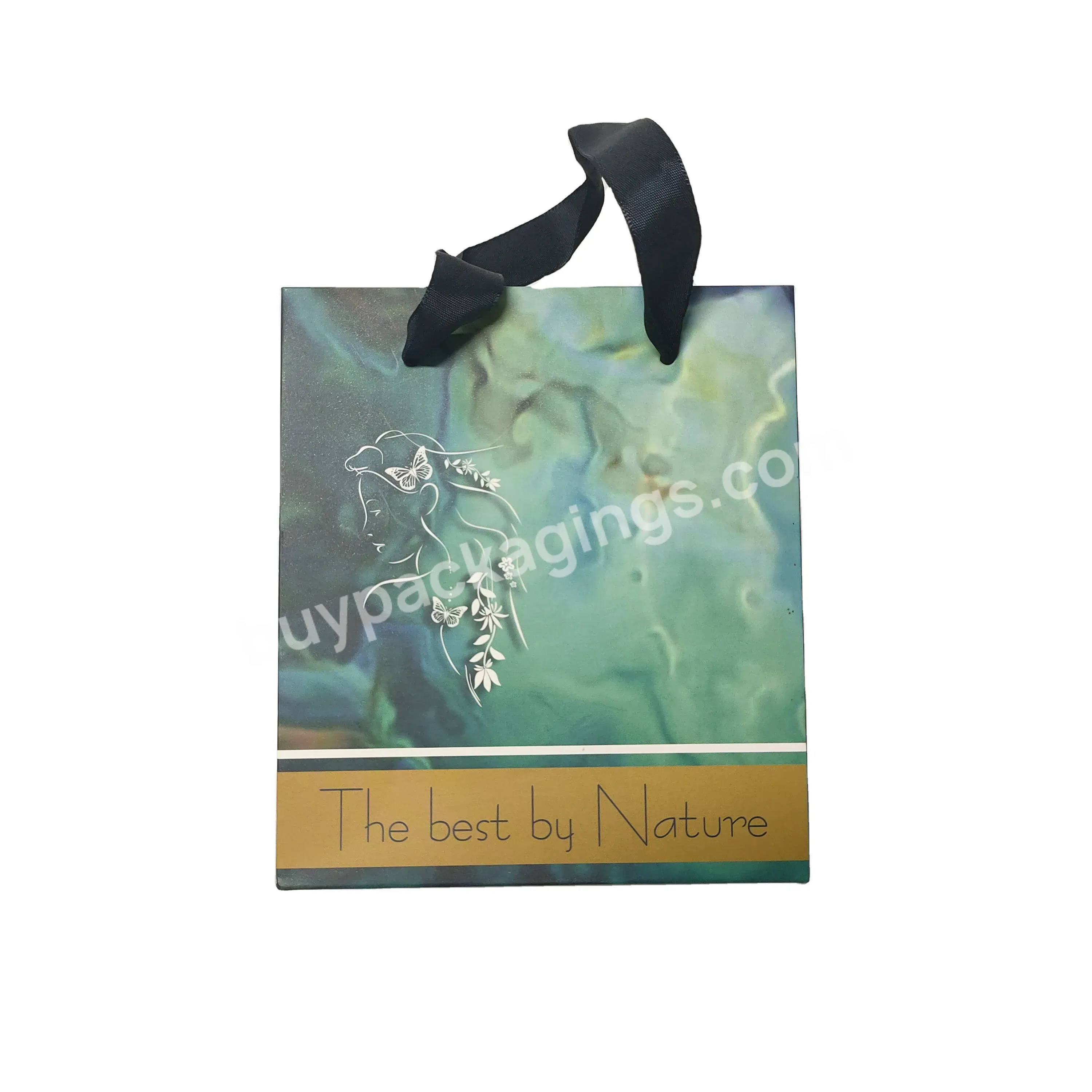 Art Foil Custom Bag Print Logo Luxury Fancy Gift Paper Packaging Custom Shopping Paper Bag