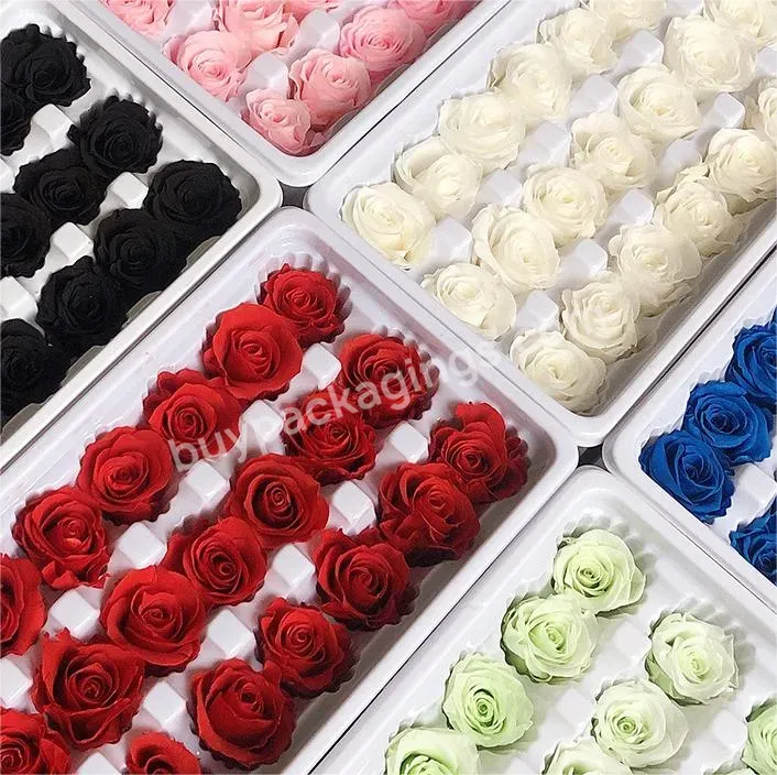 Artificial Flower Eternal Life Flower B Grade 2-3 Rose Materials Wholesale Tanabata Diy Flower Head Materials