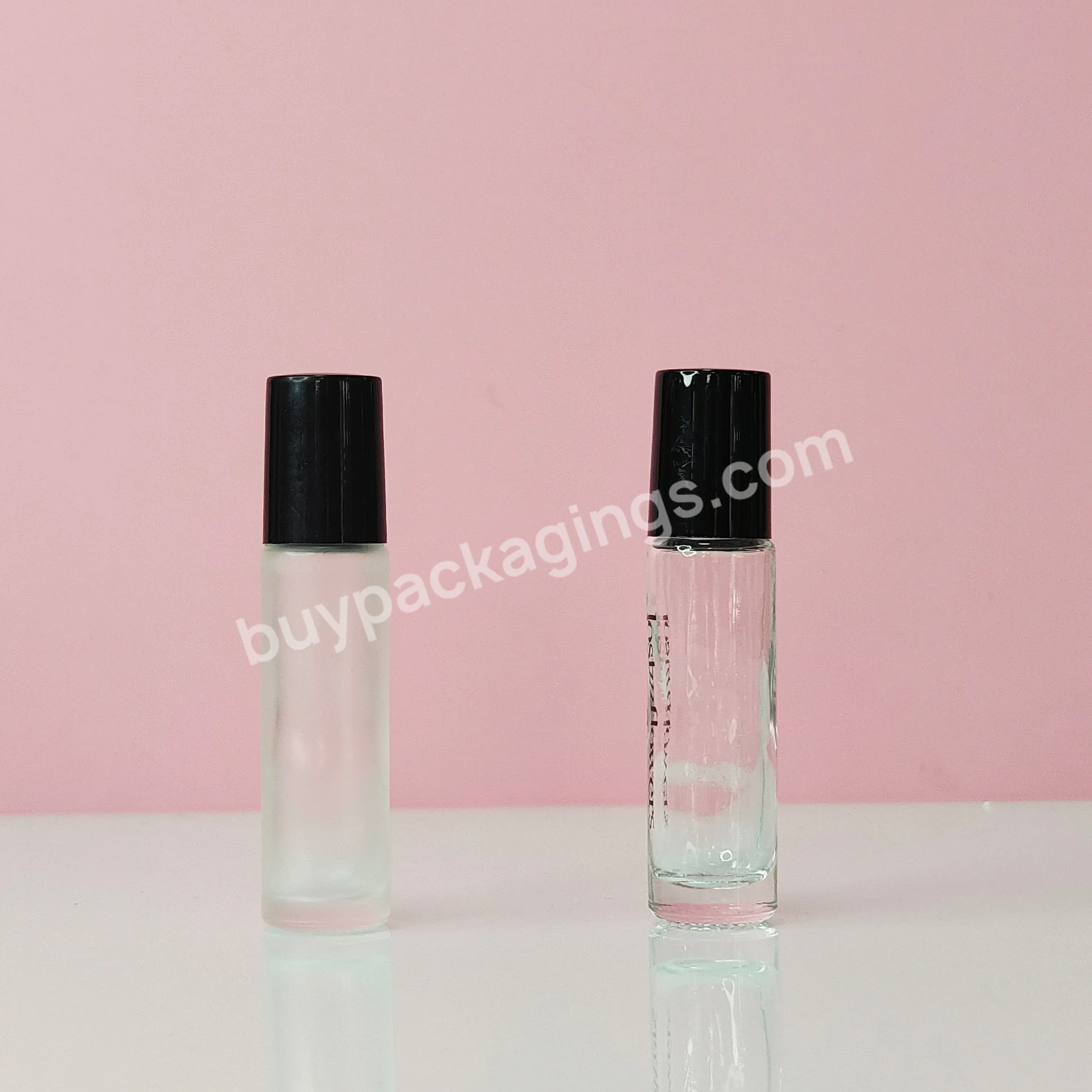 Attar Vial Perfume Essential Oil Bottles Cosmetic Packaging Clear Forested 5 Ml 10 Ml Glass Roll On Bottle