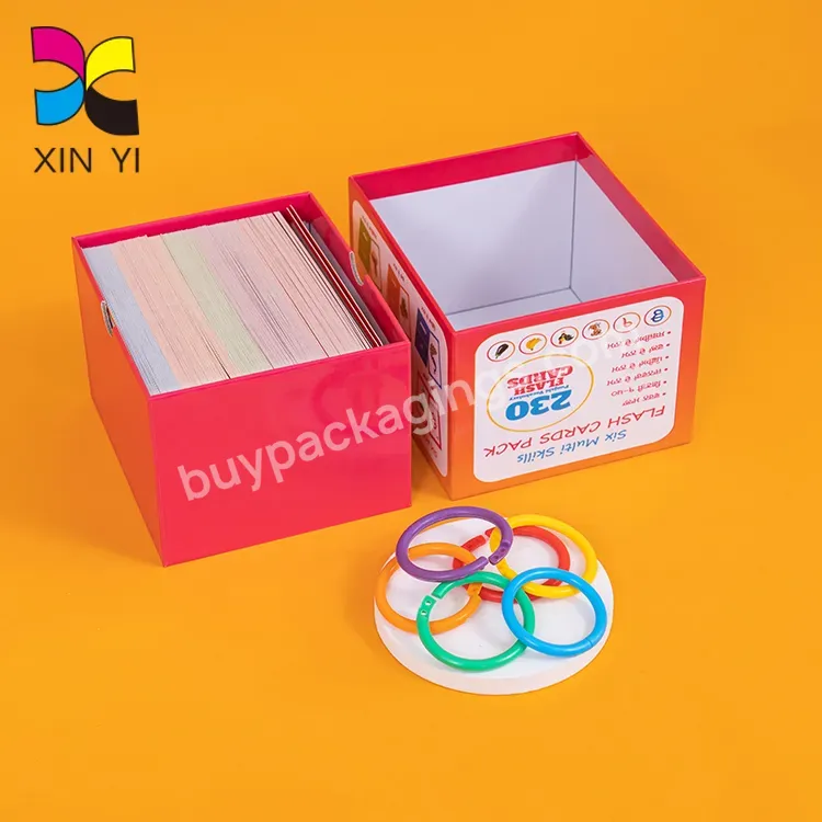 Baby Card Deck Custom Card Stock With Rings Flash Cards