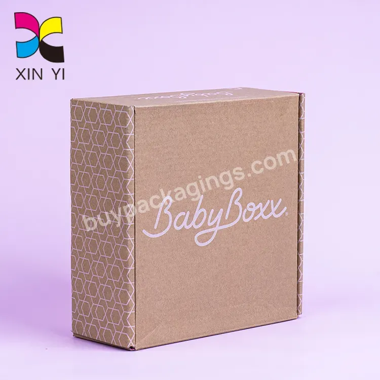 Baby Products Package White Ink Printed Corrugated Box Mailing Shipping Boxes
