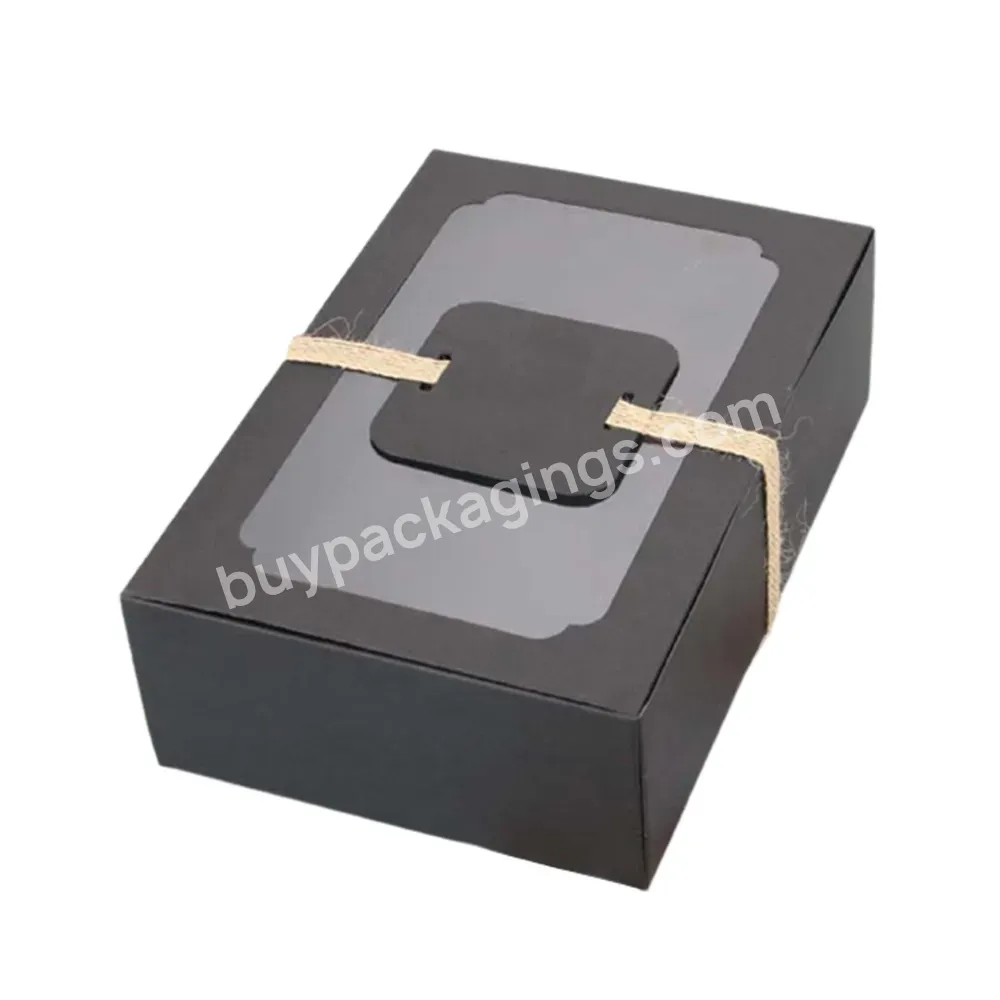 Baby Shower Decoration Custom Candy Boxes Wedding Party Cookie Favor Gifts Box Kraft Paper Packing Box With Transparent Window