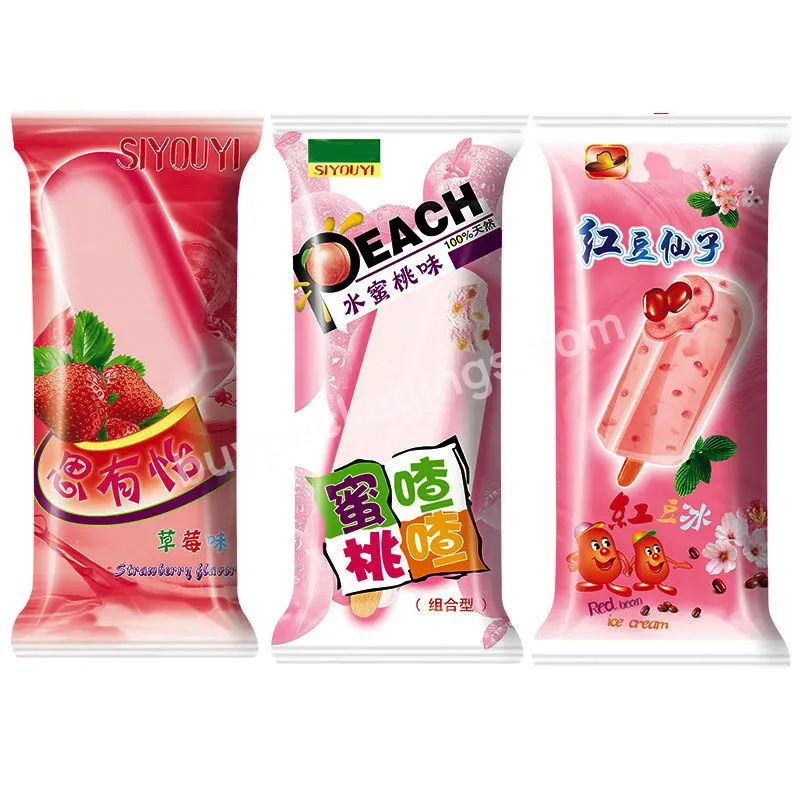 Back Sealed Plastic Laminated Ice Cream Packaging Bag Popsicle Bags