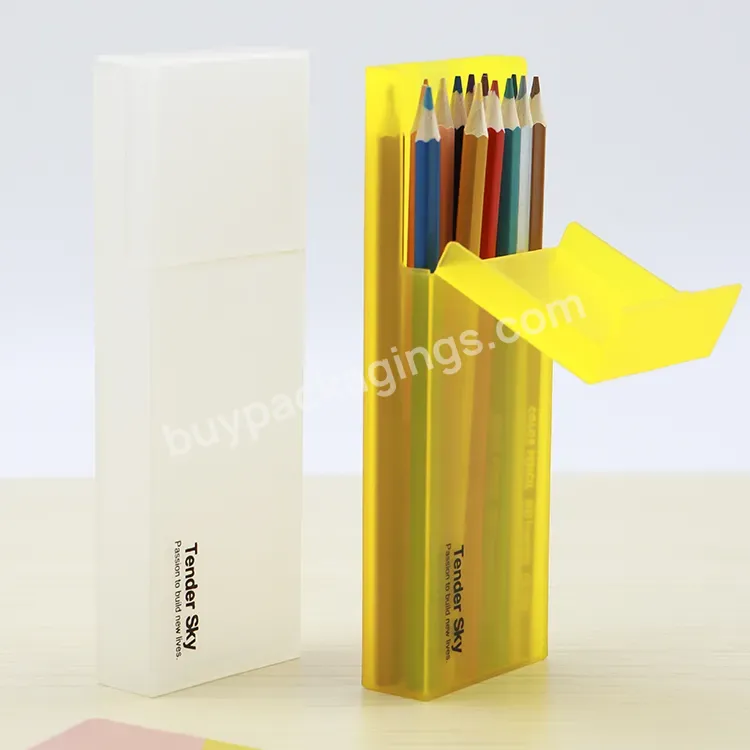 Back To School 25mm Clear Plastic Crayon Box Storage Stationery Gift Markers A Pencil Case Clear Pen Box Plastic - Buy Plastic Crayon Box,Back To School Plastic Pencil Box,Clear Pen Box Case Plastic.