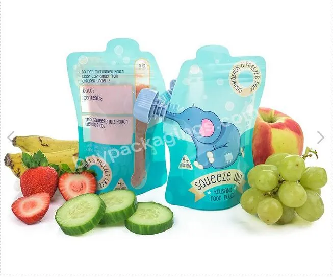 Bag Liquid Packaging Stand Up Food Grade 180ml Drink Juice Beverage Nozzle 15ml Plastic Foil Bags 500ml Baby Spout Pouch