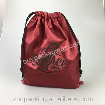 Bag Logo Shopping Custom Printing Pouch Silk Big Packaging Satin Bags