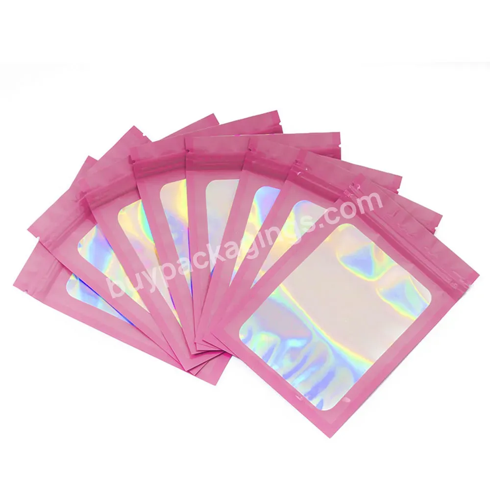 Bag Seal,Holographic Plastic Zipper Bag,Jewelry Packaging Bags