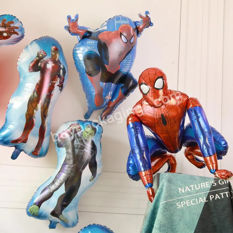 Balloons Birthday-13 Balloon Set Aluminum film&Aluminum foil Spiderman Captain America Party Decorations Birthday party balloons