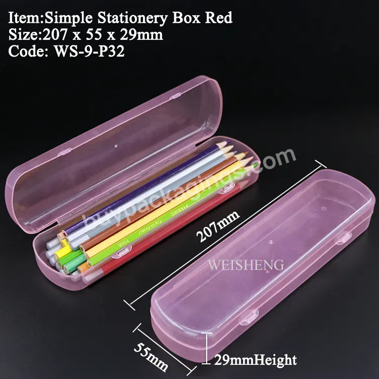 Ballpoint Rollerball Marker Pen Box Storage Pp Pencil Case Box Pp Plastic Stationery Cases Crayons Box School Case - Buy Pp Pencil Case,Stationery Cases,Pencil Case Box.