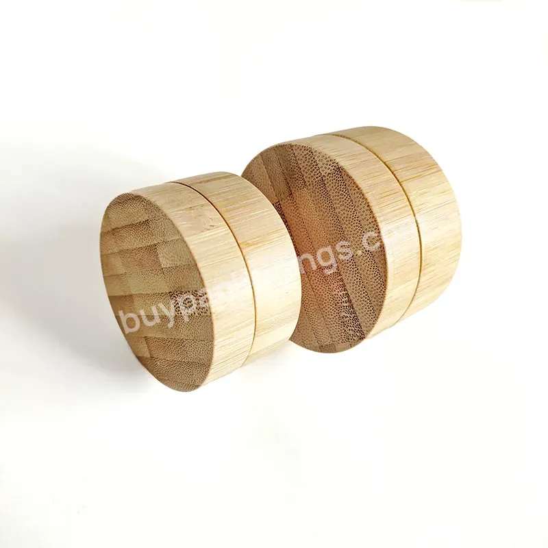 Bamboo Cosmetic Packaging Loose Powder Jar High Quality Empty 30g Natural Cosmetic Packing Bamboo And Plastic Ps Custom Color