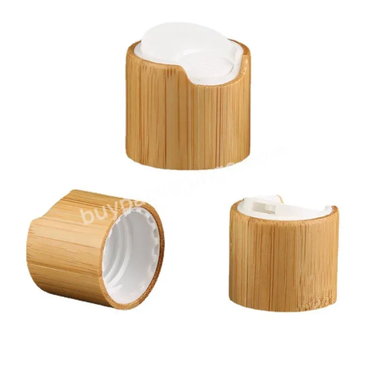 Bamboo Wooden Bottle Cap 24/410 Plastic Disc Top Lid Bamboo Cap Flip Top Cap