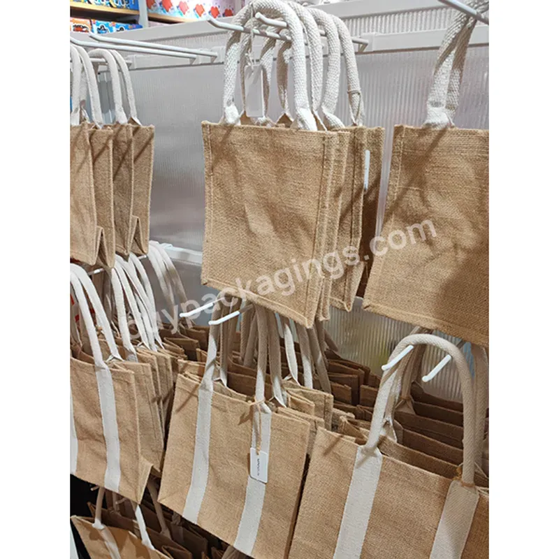 Bangladesh India Manufacturers Used Handmade Gift Beach Carrier Canvas Burlap Jute Fabric Gunny Sack Shopping Tote Bags