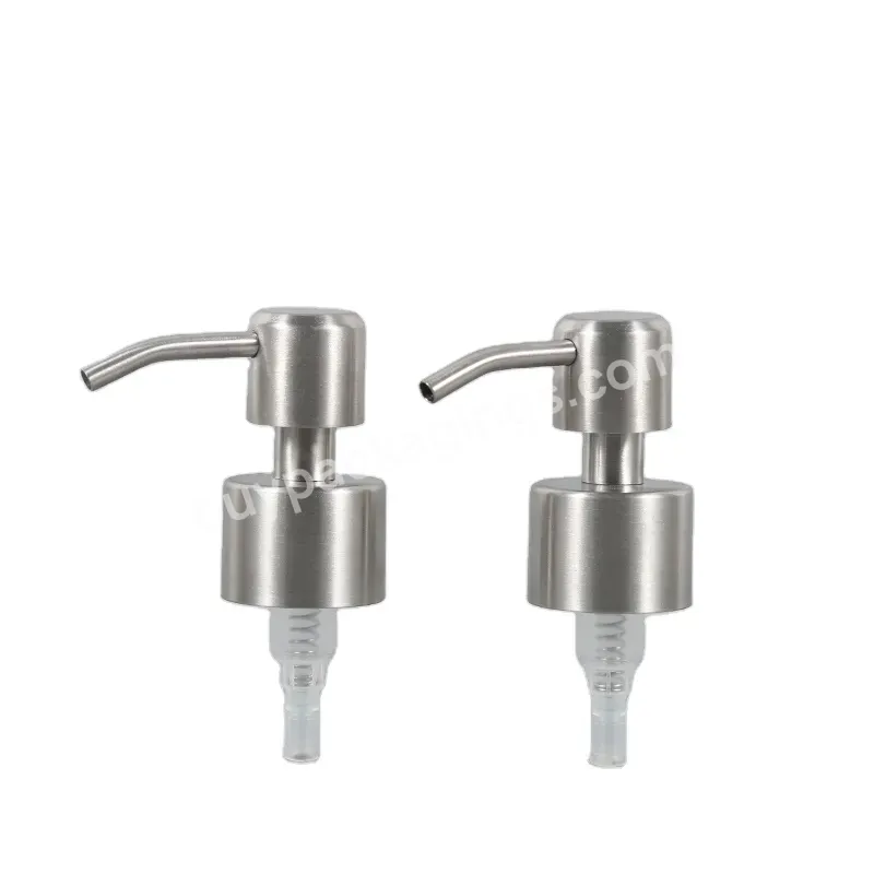 Bathroom Sus304 Stainless Steel 28/410 Silver Soap Lotion Dispenser Pump For Hand Wash Bottle Packaging