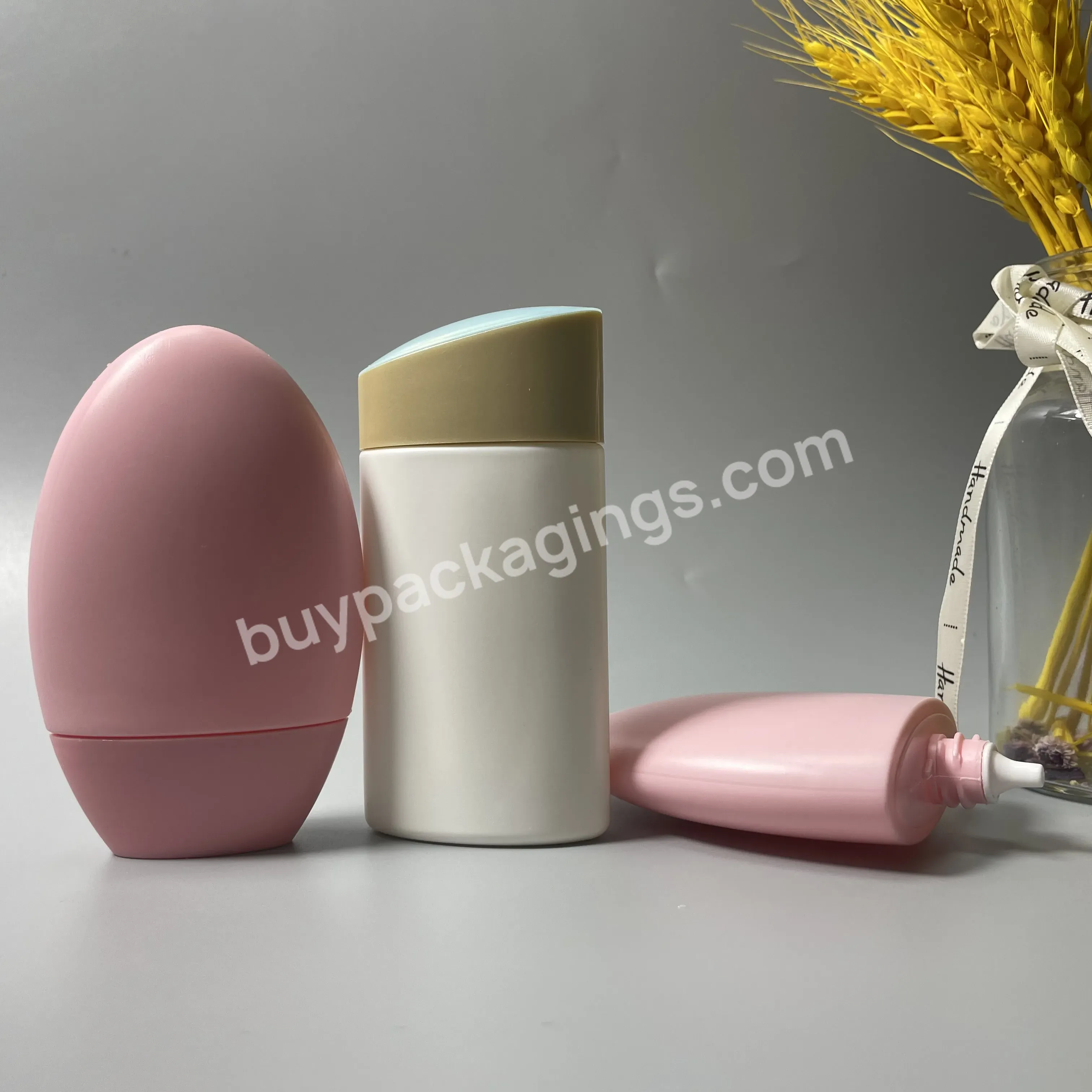 Bb Cream Packages 2oz Sun Cream Concealer Luxury Flat Egg Sunscreen Bottle 50ml Packaging With Cap