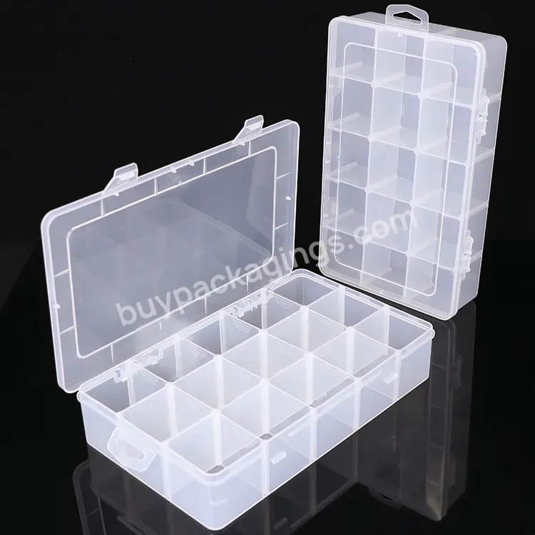 Bead Storage Box Organizer Clear Hard Pp Organizer Case Storage Eyelashes Rhinestone Box Compartment Box Storage Plastic Custom