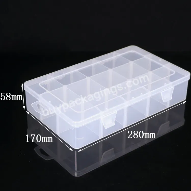 Bead Storage Box Organizer Clear Hard Pp Organizer Case Storage Eyelashes Rhinestone Box Compartment Box Storage Plastic Custom